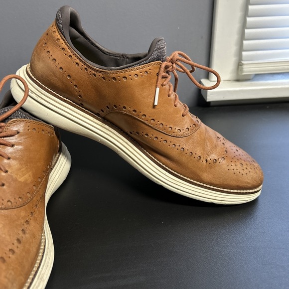 Cole Haan Original Men's 13 Leather Lace Up Shoe Preppy Career Comfort Brown - Picture 2 of 16